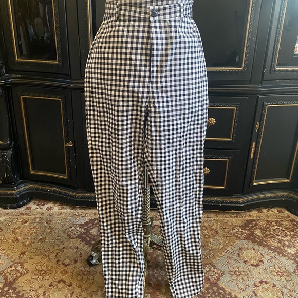Collectif Clothing Gingham Trousers NWT XXL - Picture 2 of 5